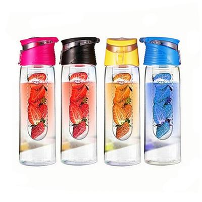 800ML Butelka na wodę z infuzerem do owoców Zdrowie Sport Cytrynowy kubek Rowerowa butelka z klapką