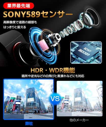 Mirror-type Dash Cam [2026 Evolution Model, 4K HD Resolution, 12-inch Large Screen] Dash Cam with Front and Rear Cameras, WDR & HDR, 170-Degree Ultra-