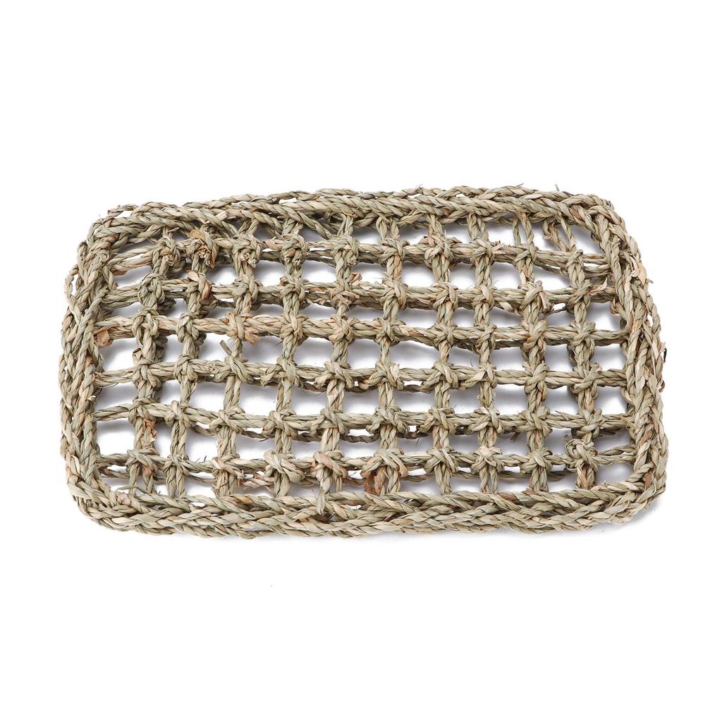 Rabbit Activity Mat Woven Seagrass Protector Chew Toy Mat for Bunny Chinchilla Hamsters