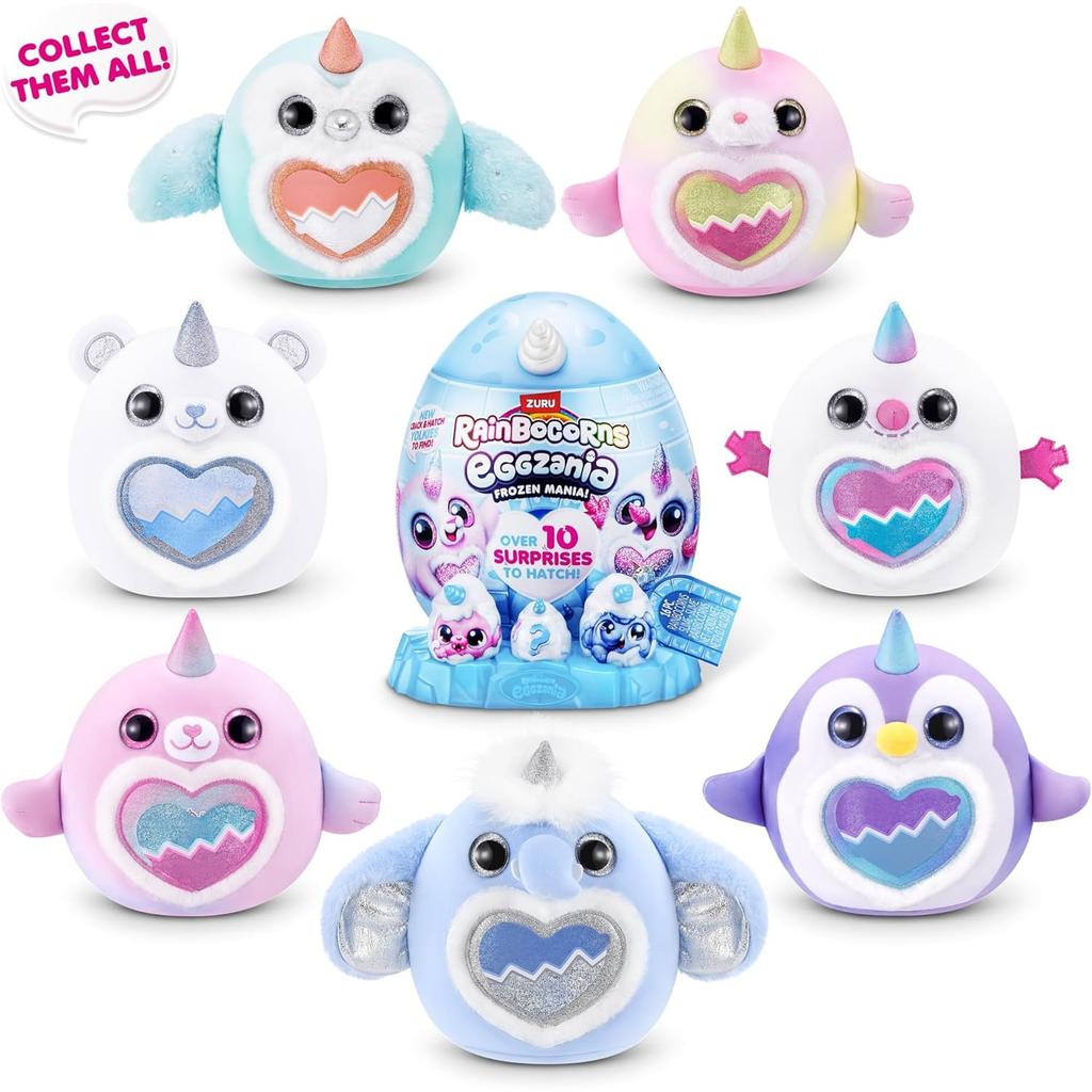 Rainbocorns Eggzania Frozen Mania Überraschungs-Einhorn-Spielzeug - Sammelfiguren mit Zubehör für Mädchen
