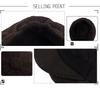 Men's Wool Felt Newsboy Cap: Herringbone Octagonal Beret for Fall/Winter