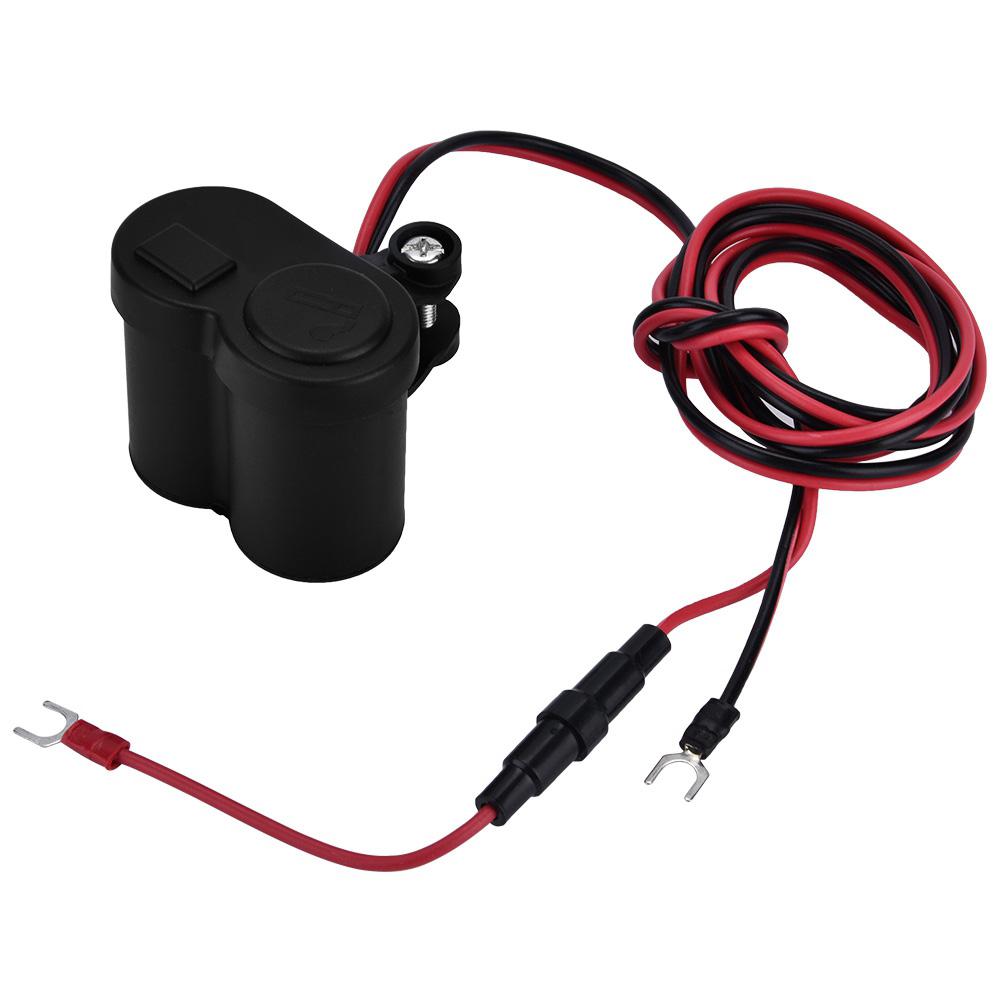12 24V Motorcycle Waterproof Cigarette Lighter Socket USB Charger for Phone