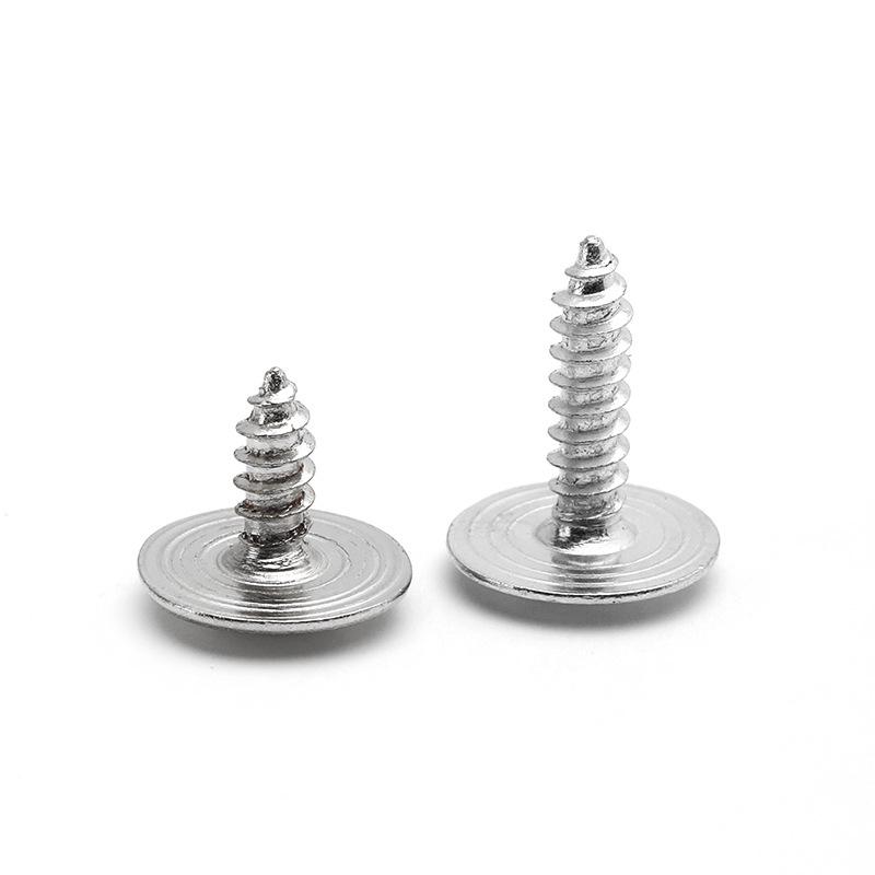 Nickel-Plated Pan Head Phillips Self-Tapping Screw with Washer, Round Head, M1.7/M2/M3/M4.
