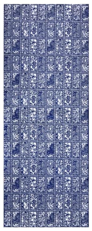 

Todaya Shoten Tenugui Niwa-zome (Lucky Omens) (Navy) T-126