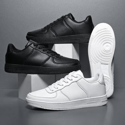 Foreign Trade Large Size 48 White Shoes Men's and Women's Primary and Secondary School Students' Casual Solid Color Board Shoes Men's Leather Shoe
