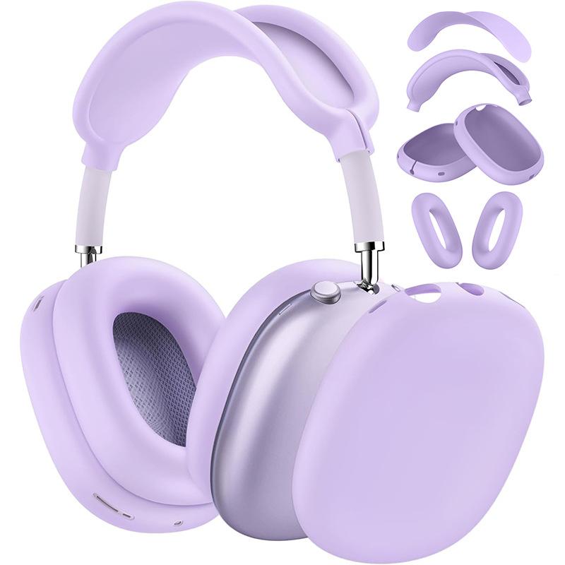 4-in-1 Protective Case Set for AirPods Max 1/2 - Clear Earcups + Silicone Headband and Earpads