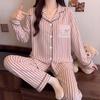 Soft cute rabbit pajamas women's spring and autumn imitation cotton high-value loungewear long-sleeved two-piece set can be worn outside