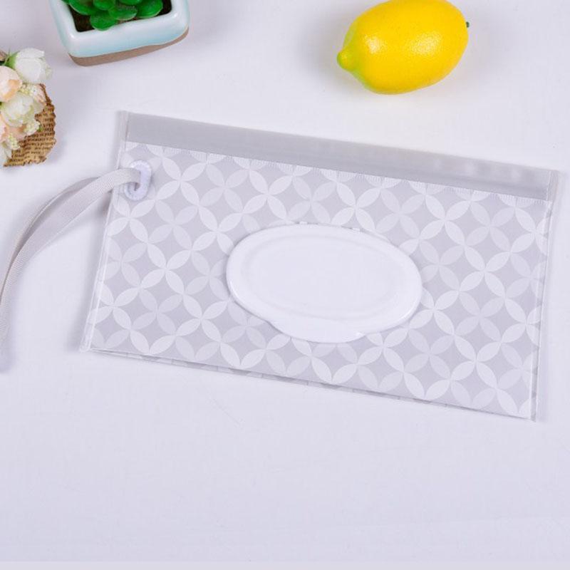 EVA Baby Våtservettpåse Bärbar Våtservetthållare Fodral Fliklock Tryckknapp Återanvändbar Påfyllningsbar Kosmetikpåse Användbar Servettlåda