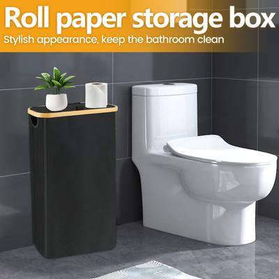 Toilet Paper Storage with Lid Large Capacity Toilet Paper Basket Oxford Cloth Toilet Paper Roll Basket Toilet Paper Organizer