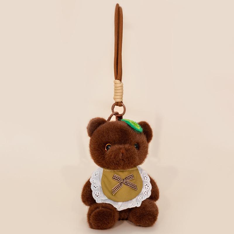 Bear Wear Dress Plush Keychain Stuffed Doll Pendant Backpack Decoration Gift