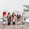 5Pcs Handmade Nutcracker Figures 12cm Handcraft Classic Ornament Doll Soldier for Shelf