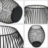 Black Lantern Candle Holder Vintage Iron Candle Ornament Romantic Christmas Candle Holder Shooting Props Home Table Decoration