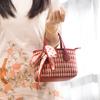 Premium Portable Bucket Bag, Red Small Bag, Female Bride Wedding Bag, Messenger Bag, Vegetable Basket Bag.