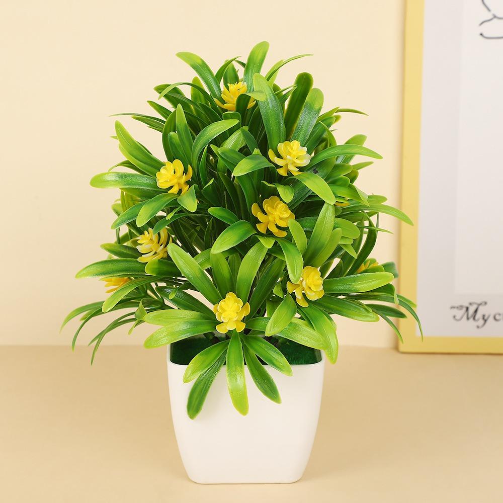 

Высококачественное 6 цветов искусственное горшечное растение 16*21см пластиковый маленький цветок лотоса бонсай цветы настольный декор искусственные растения жёлтый