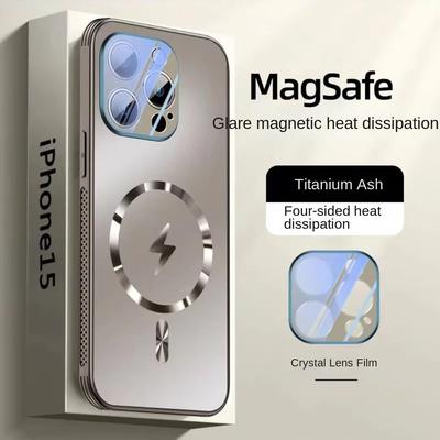 Coque magnétique pour iPhone avec dissipation de la chaleur, protection complète, anti-chute pour Apple 16, 15, 14, 13, Pro Max, Nouveau