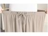 Summer Chiffon Wide-Leg Pants for Middle-Aged Women - Plus Size, Lightweight Nine-Point Style