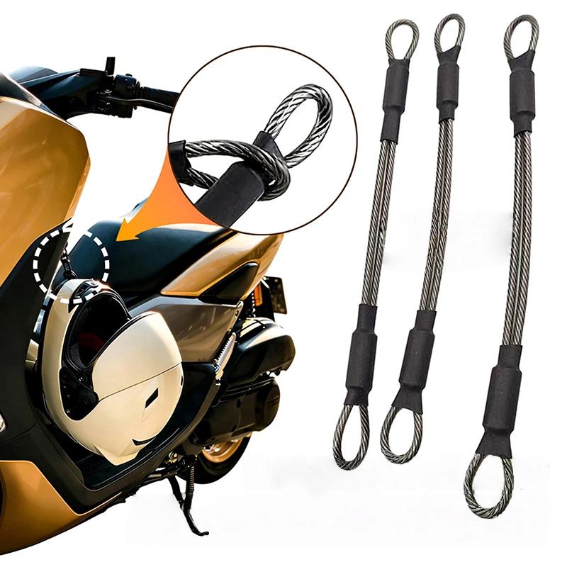 Anti-Theft Reminder Rope Motorcycle Bicycle Full Helmet Storage Wire Rope Helmet Luggage Anti-Theft Rope Outdoor Sports Use