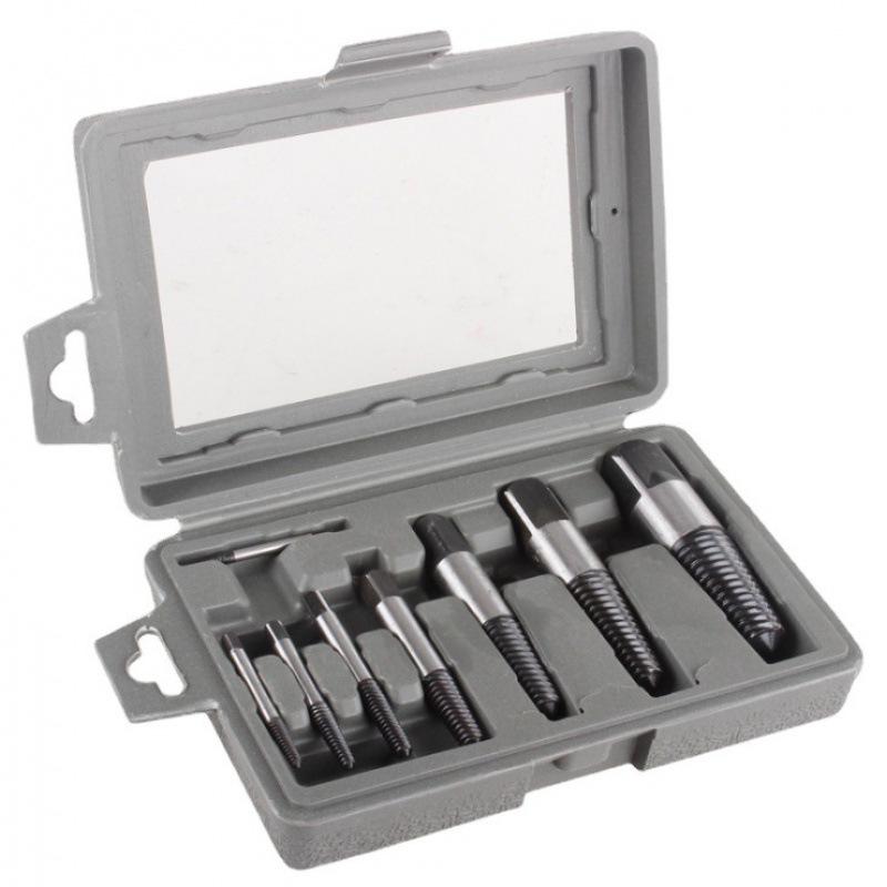 In-stock 8-Piece Fine-Thread Screw and Faucet Angle Valve Broken Thread Extractor Tool Set.