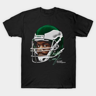 Men Black Print T-shirt Randall Cunningham Watercolor Art No-Cut Transfer Paper Print Cotton Tshirt
