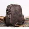 2026 New Men Vintage Genuine Matte Cowhide Shoulder Waist Bag With Belt Loop, Multifunctional Cell Phone Crossbody Bag