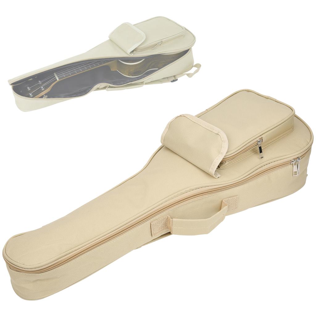 Ukulele Carry Bag Case Guitar Parts Musical Instrument Accessories Beige 24in IN‑25
