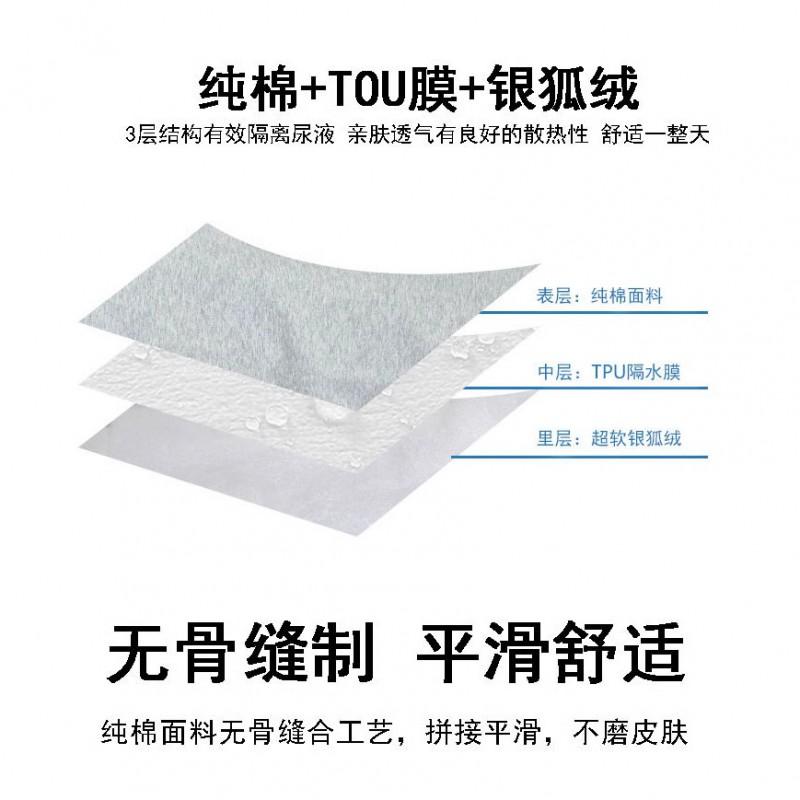 Reusable Incontinence Underwear Adults Washable Cotton Absorbent Panty Bedridden Elderly Women Breathable Leak-Proof