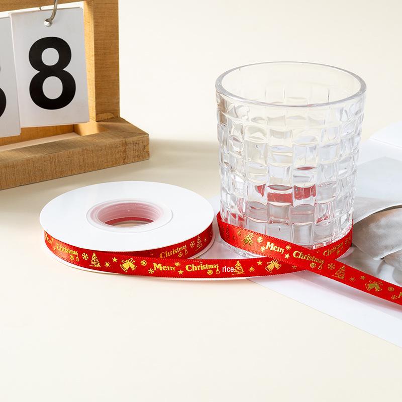 

Новая Рождественская Упаковка для Цветов: Ленточный букет с горячим тиснением, цветная тесьма для флористики