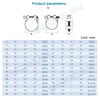 1piece Strong T-Bolt Hose Clamps Yellow Zinc Steel Heavy Duty 17-252mm Adjustable Bolt Band Pipe Clamp for Automotive Plumbing