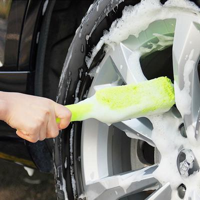 Autowaschanlage, tragbare Mikrofaser-Radreifen-Felgenbürste, Auto-Radwaschanlage, Reinigung für Autos mit Kunststoffgriff, Autowasch-Reinigungswerkzeuge