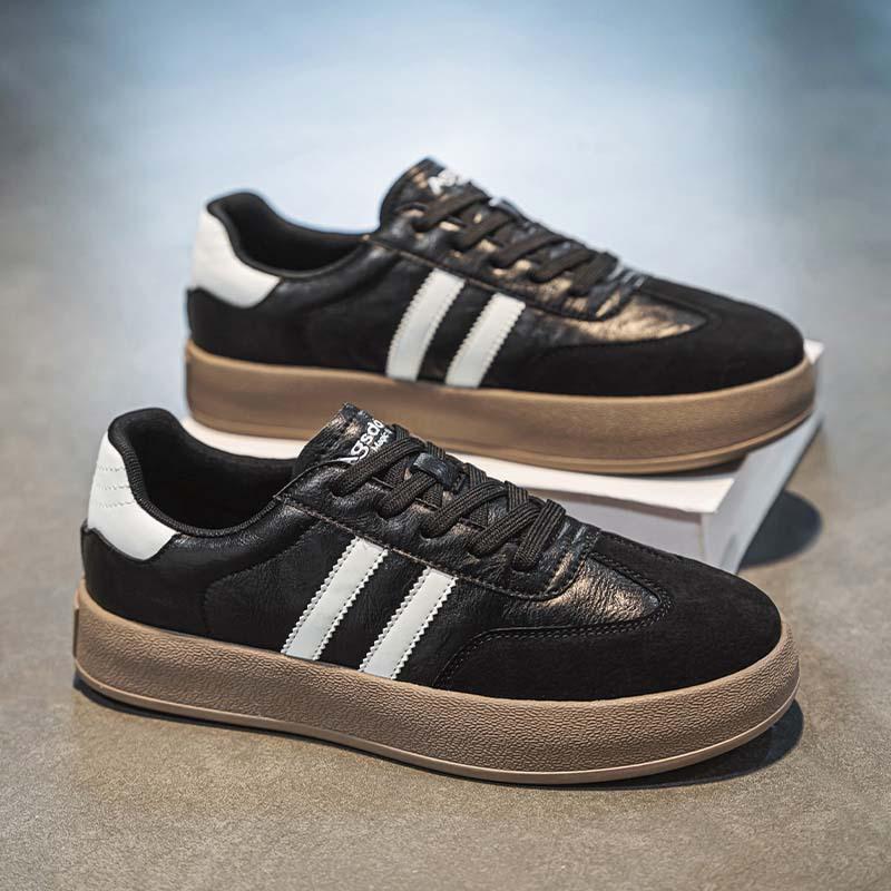 Leather German Training Shoes Men's 2025 New Retro Men's Casual Board Shoes Spring and Summer Breathable Thick-soled Forrest Gump Sports Men's Shoes