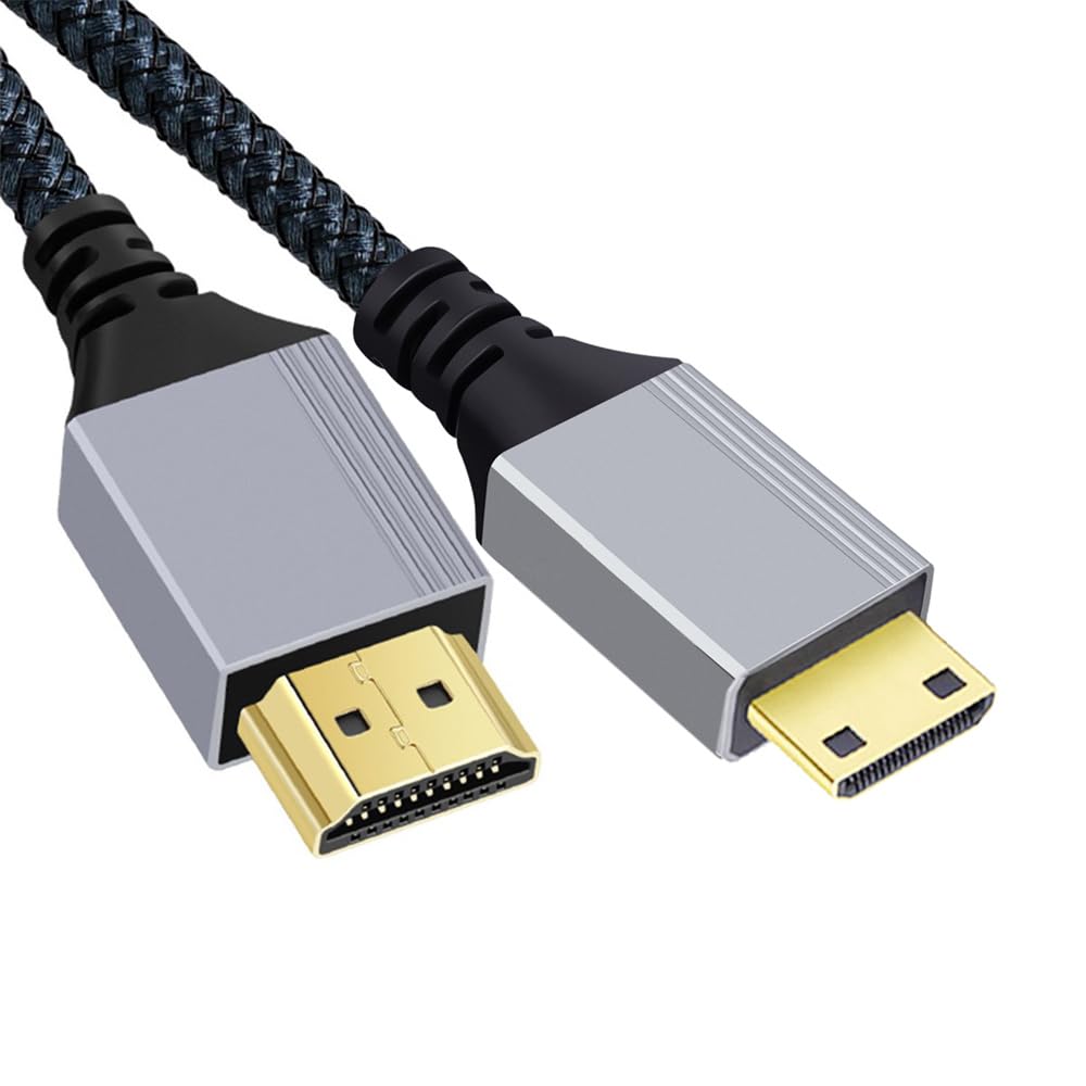 xiwai 4K 60Hz High Speed HDMI Male to Micro HDMI Male Cable with Sleeved Straight Connector for Laptop Monitor HDTV 30cm 2.0 Type-D Computer,