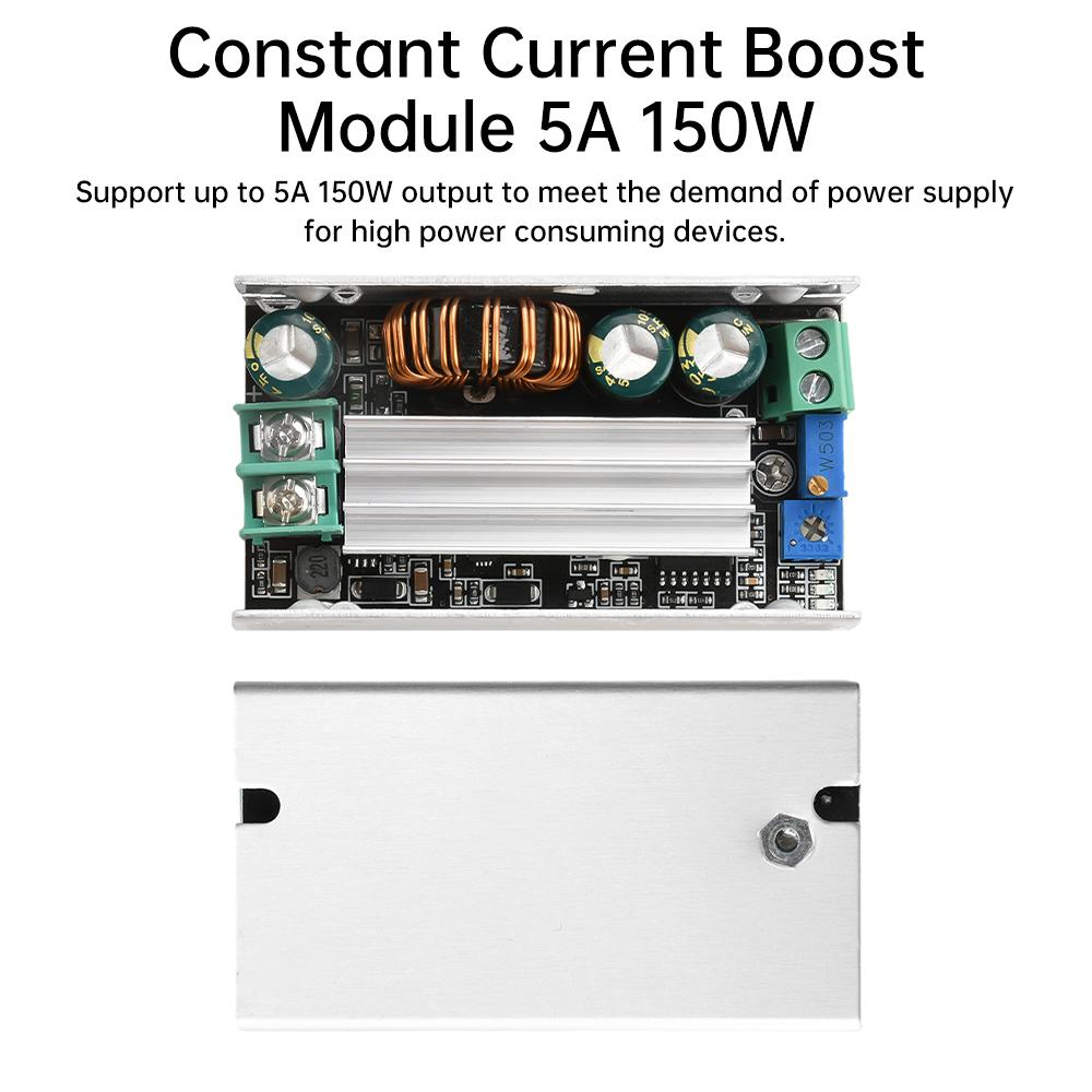 Li-ion Battery Step Up Boost Module DC 2-24V/5-30V to DC 3-30V/6-50V 5A 150W CC CV Power Supply Voltage Regulator