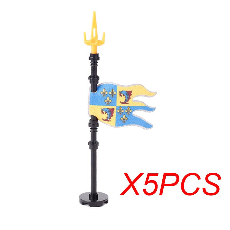 MOC Mittelalter Roter Löwe Schwarzer Adler Burg Soldat Ritter Pferd Reittier Baustein Militärfigur Weste Rüstung Fahne Spielzeug Geschenk