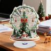 Rotating Christmas Ferris Wheel with Tree Design - Holiday Table Decor for Tiered Tray, Fireplace Mantel, Wedding, New Year Gift