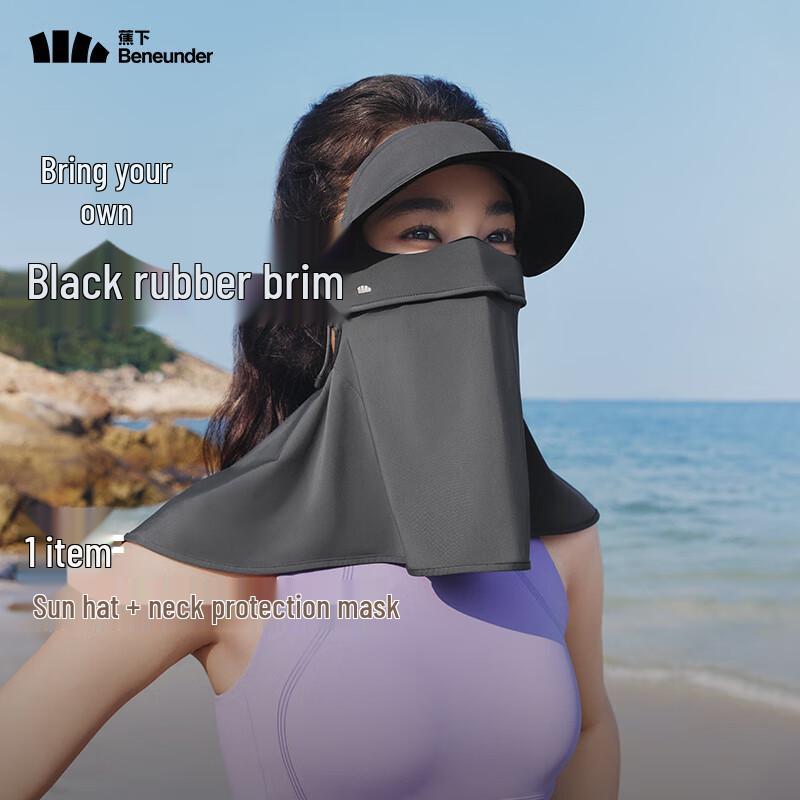 beneunder AL341 Black Brim UV Sun Protection Face Mask
