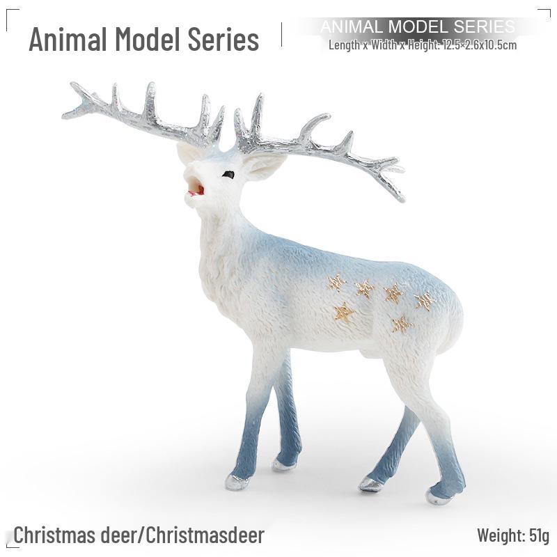Cross-border Forest Wildlife Elk Model: Children s Cognitive Reindeer Christmas Ornament Toy