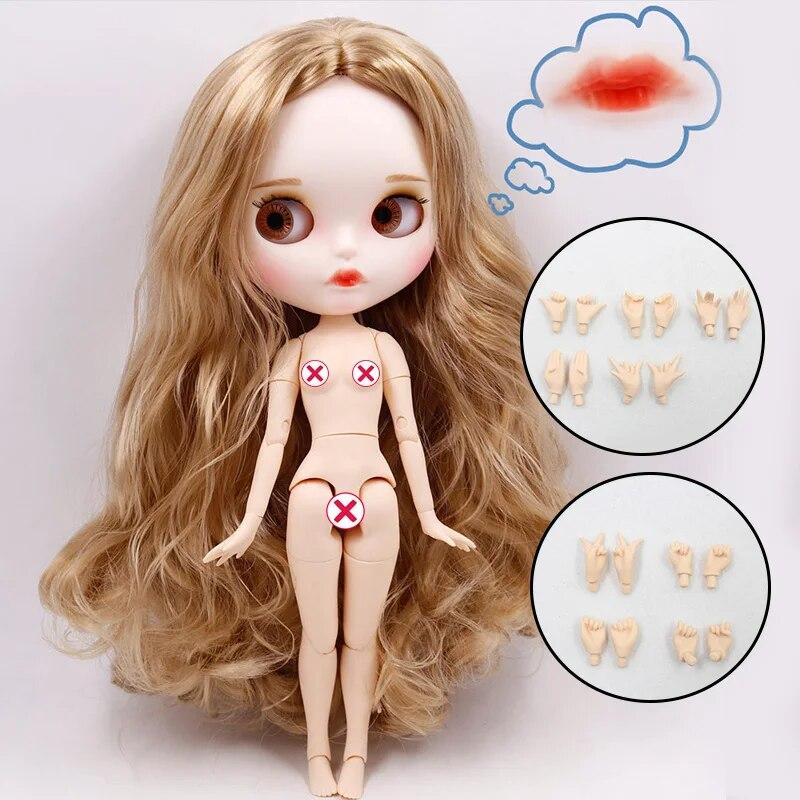 

Кукла ICY DBS Blyth Нет. 4 изогнутые губы, матовое лицо на заказ с бровями, тело 1/6 bjd, аниме doll with hands AB
