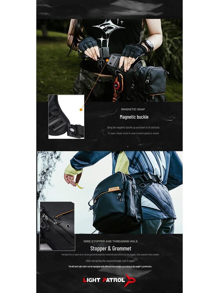 Waterproof, Wear-Resistant Fishing Sling Bag - Portable, Multi-functional Lure Waist Storage Bag