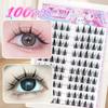 100PCS Little Rabbit Glue-Free False Eyelashes Easy to Apply Suitable for Beginners Reusable Soft & Comfortable for Daily Makeup