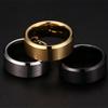 Trendy 8mm Wide Stainless Steel Personality Rings for Women & Couples