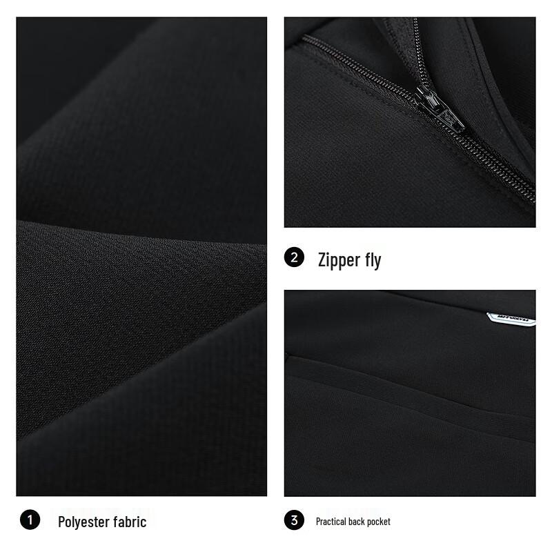 SEPTWOLVES Men's Textured Stretch Casual Trousers