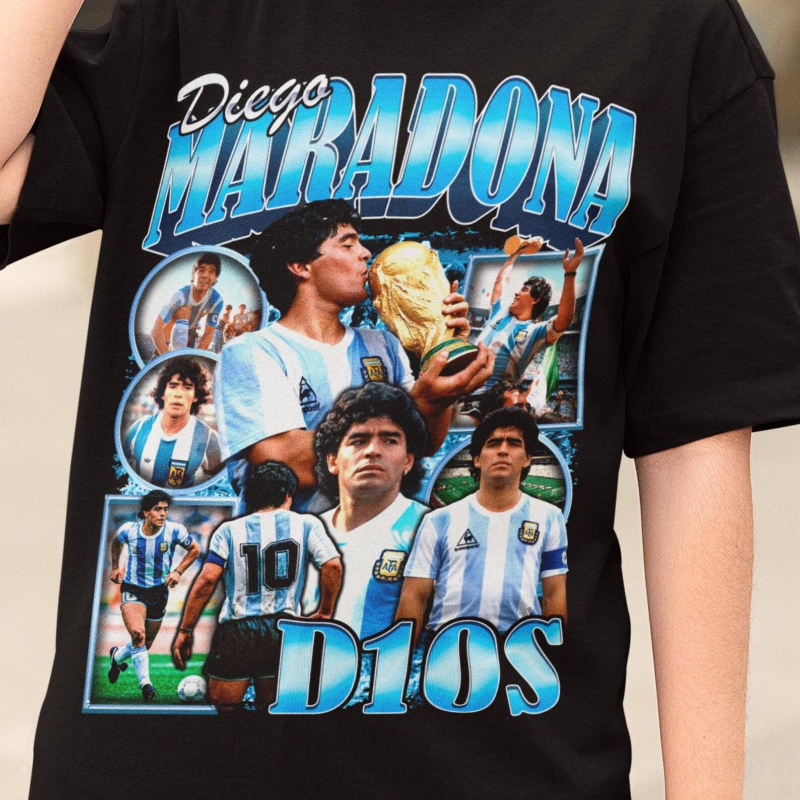 Diego Maradona Vintage Retro Y2K Unisex T-Shirt | Maradona Fan Gift | Argentina Fan Shirt | El Diego Fan Shirt | Maradona M10 Jersey L