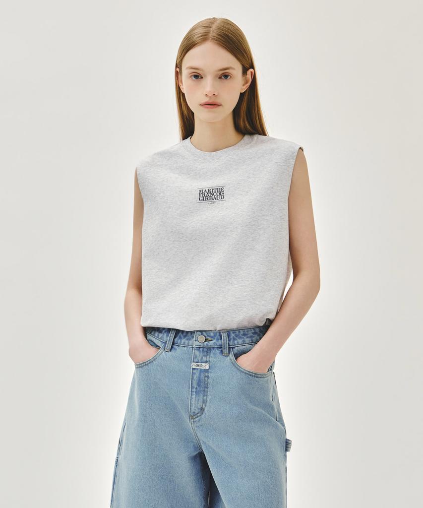 Malittepeulangsowajeobeo Sorona Cool Small Classic Logo Sleeveless Light Heather Gray