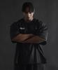 PHERMENON Oversized Rugby Jersey Short Sleeve - Black