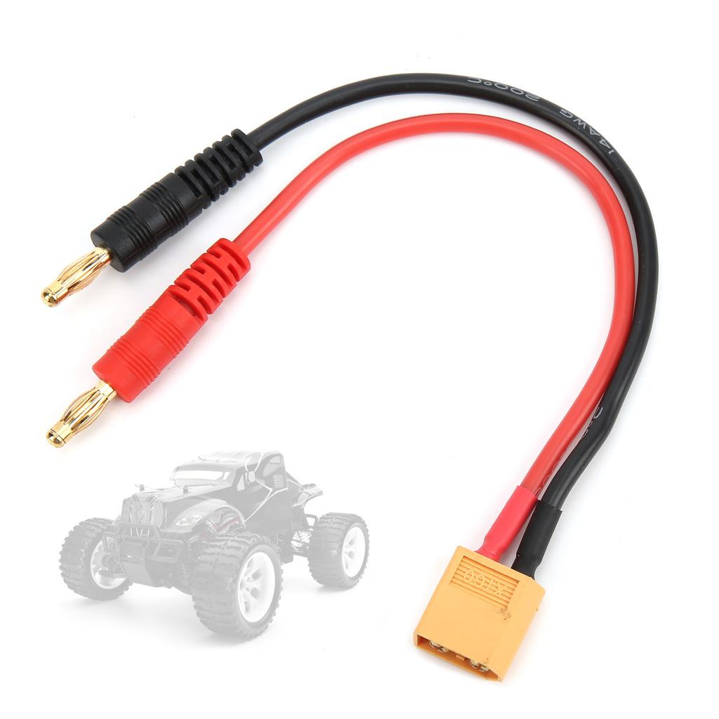15cm RC Charger Cable XT60 to 4.0mm Banana Plug 14AWG Cable for Lipo Battery Charger