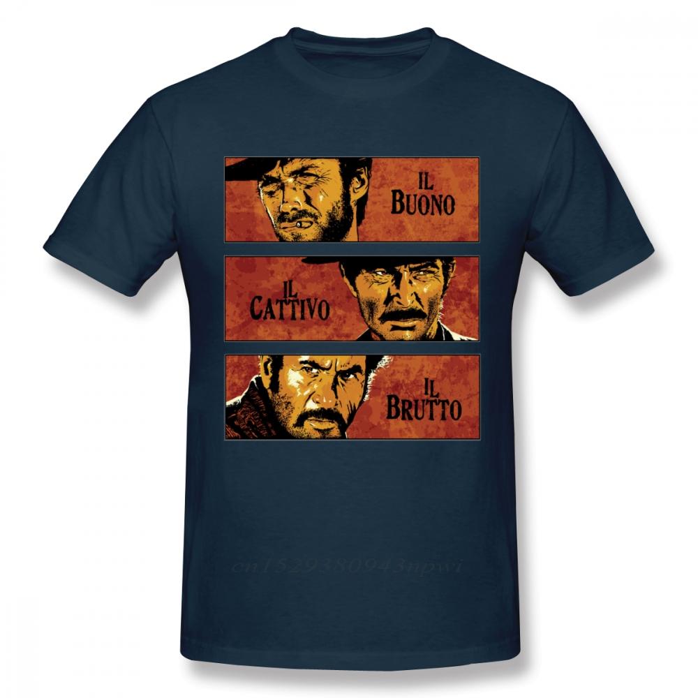 Pure Cotton Quality The Good The Bad And Ugly Graphic T Shirt For Male Il Buono Brutto Cattivo Tee Shirt Swag Unique Tshirt