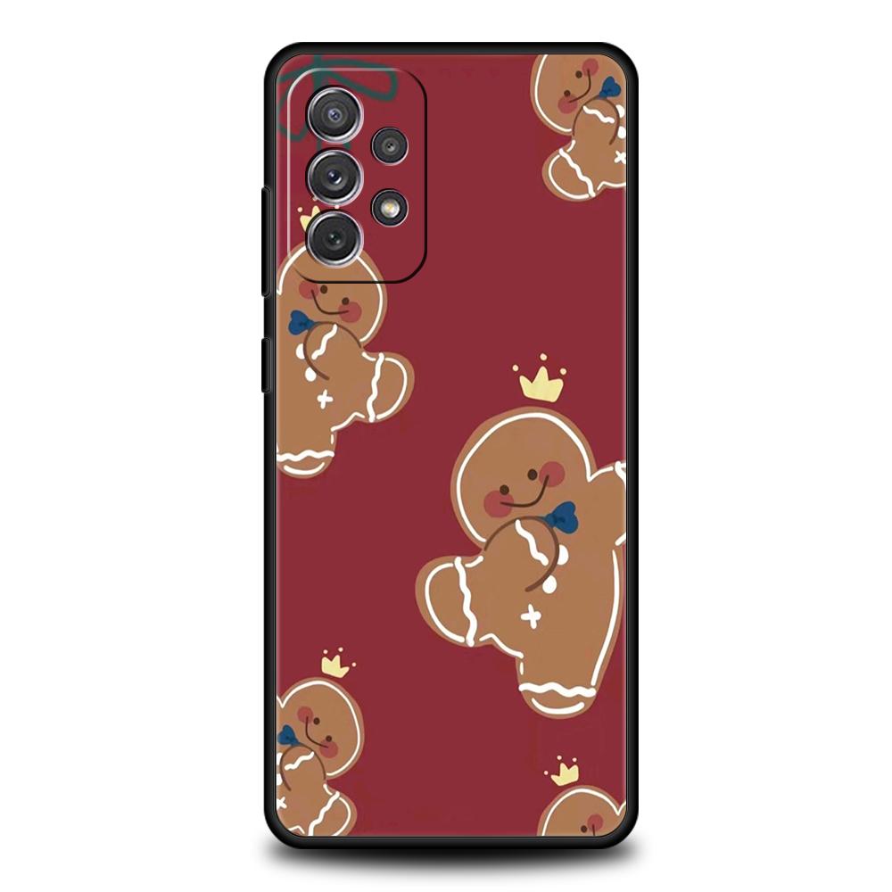 New Year Christmas Phone Case for Samsung Galaxy A55 A35 A15 A14 A25 A54 A51 A71 A72 A73 A32 A52 A52S A41 5G Silicone Shell Bags