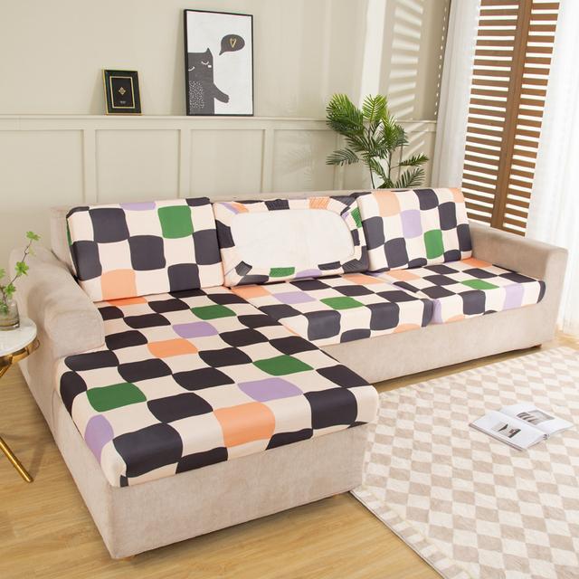 1 /2 /3 /4 Seat Couch Cushion Protective Slipcovers Sofa Furniture Seat Cushion Cover Sets Anti -Slip Furniture Protector Replacement Individual