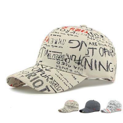 Graffiti Cap Men's Letter Printed Baseball Cap