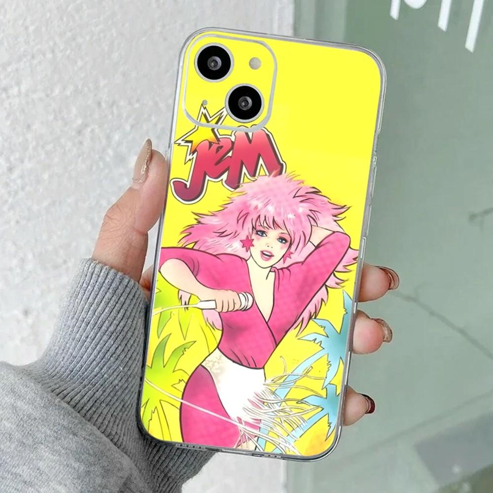 J-Jem And The Holograms Phone Case For iPhone 16,15,14,13,12,11 Plus,Pro,Max,XR,XS,X,7,8 Plus,SE,Mini Transparent Silicone Soft